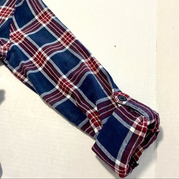 Daytrip Plaid Button Up Cotton Shirt Medium Western Country Farm Grunge Classic - Picture 6 of 12